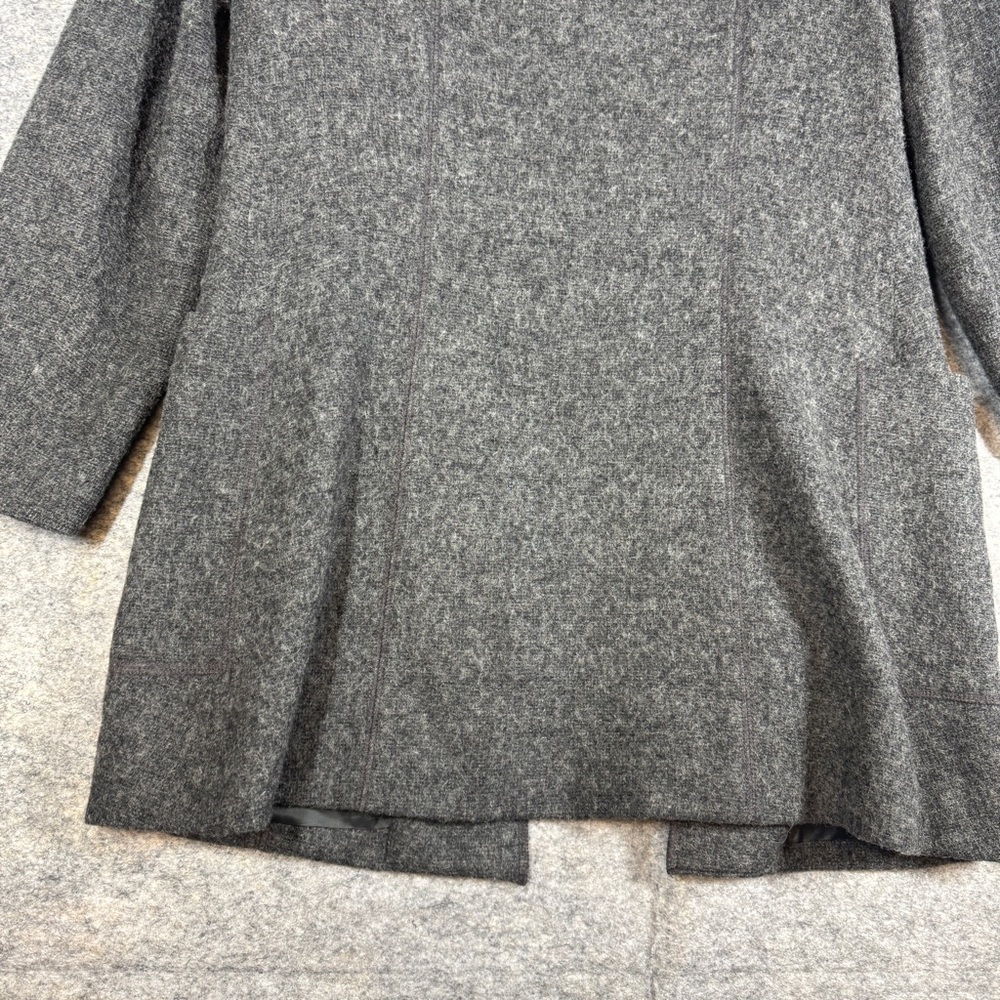 Vintage Braemar Grey Wool Blend Blazer Jacket Size 6P Minimalist Classic Luxury - Picture 15 of 16